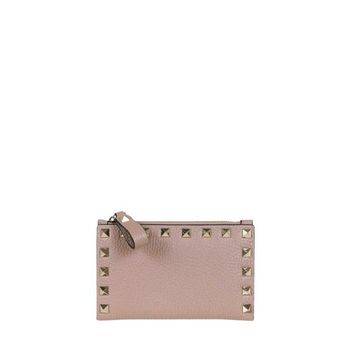 발렌티노 가라바니 락스터드 폴디드 카드지갑 핑크 153915207_이미지