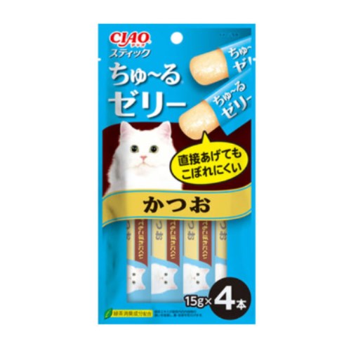이나바 캣 챠오스틱 츄르젤리 가다랑어 TSC-122 60g (15g x 4p) (5개)_이미지