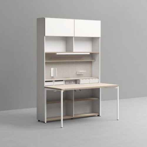 데스커 6단 멀티 책상세트+조명+도어 (1400x590)_이미지