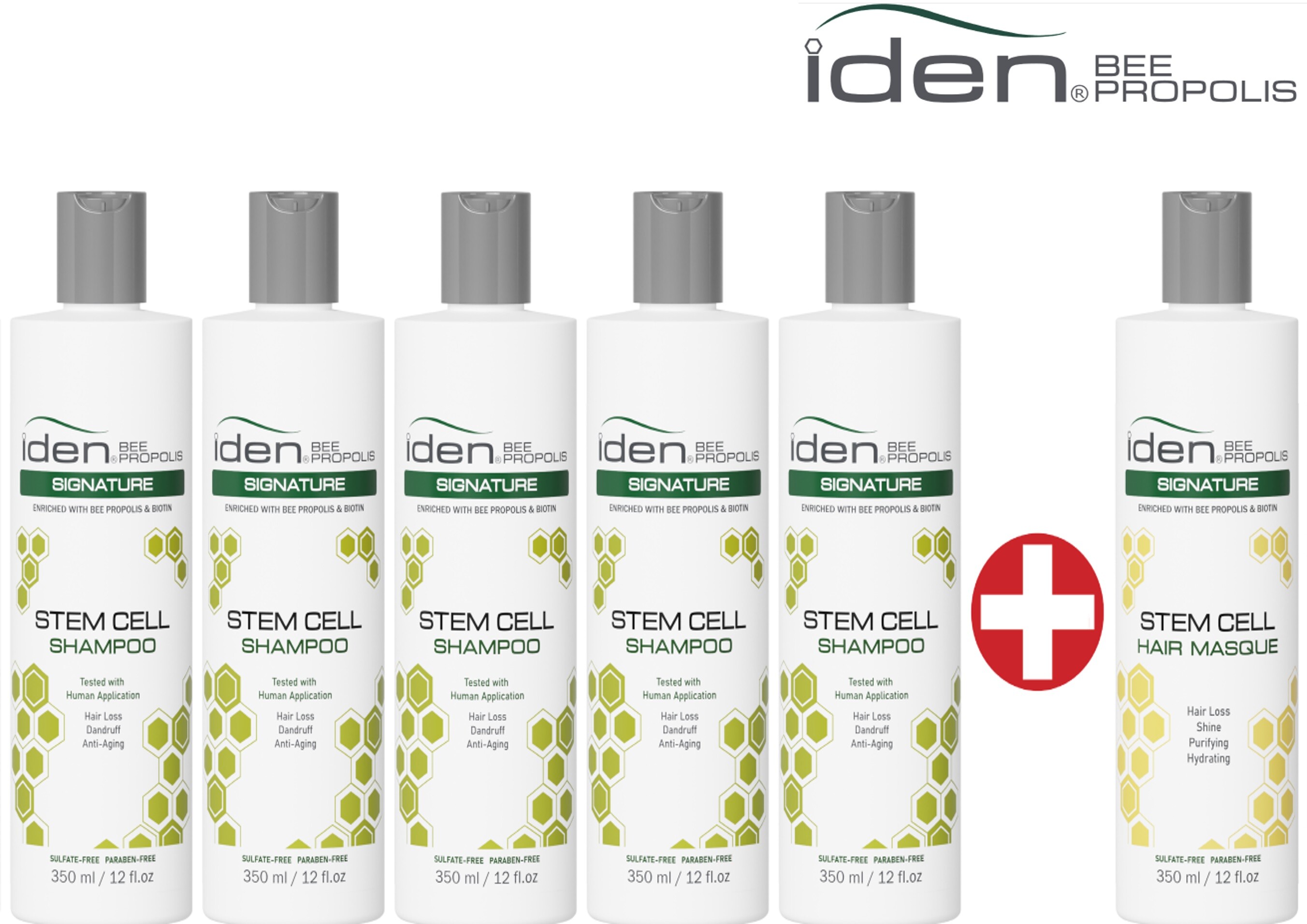 비 프로폴리스 시그니처 스템셀 샴푸 350ml 5개+헤어 마스크 350ml 6종세트
