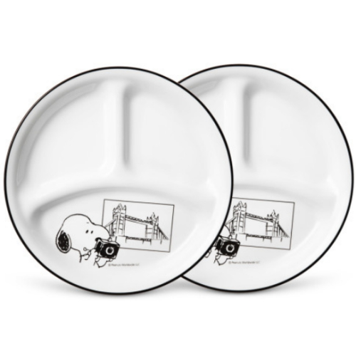 코렐 스누피앤찰리에디션 삼절접시 소 (2개)_이미지