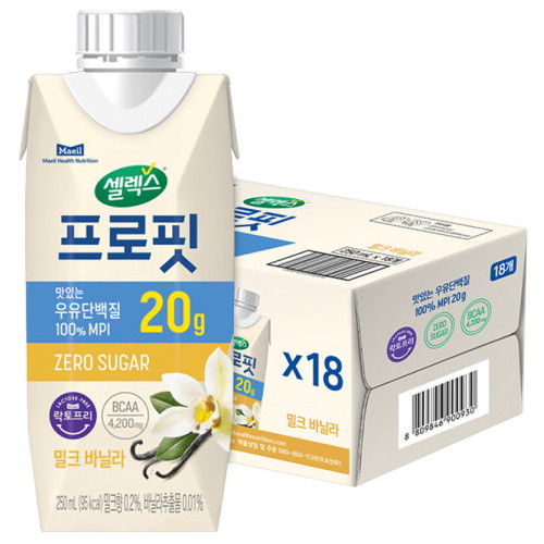 매일유업 셀렉스 프로핏 밀크 바닐라 250ml (36개)_이미지
