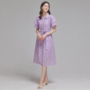  포커스 더블 슬리브 펀칭 코튼 원피스_PBINF5M1OP3231