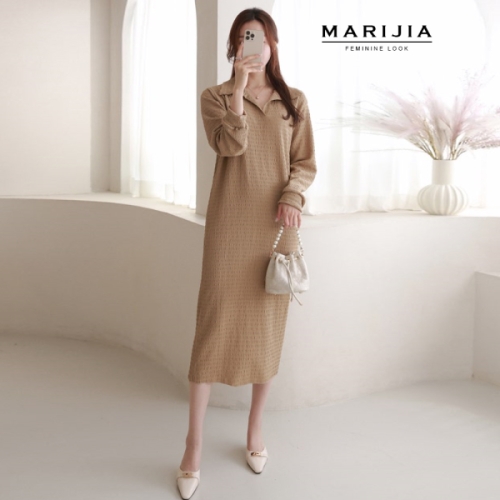 기타 패플 마리지아MARIJIA 카라 주름 원피스_MOPA31044_이미지