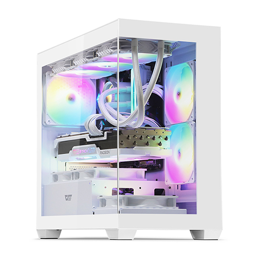 darkFlash DS900M RGB 강화유리 (화이트)_이미지