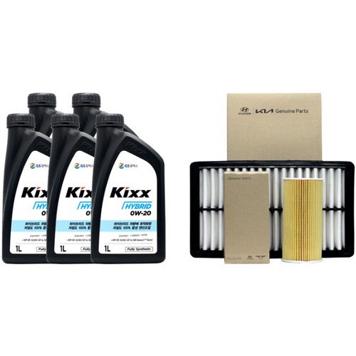 GS칼텍스 킥스 하이브리드 0W20 5L + 순정필터 현대 그랜저GN7 하이브리드_이미지