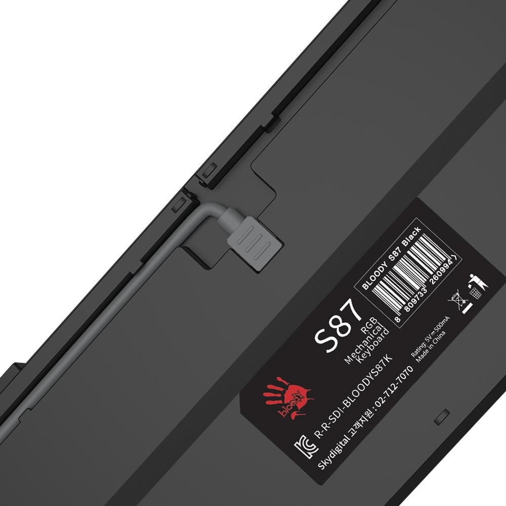 A4Tech Bloody S87 기계식 블랙 (저소음 적축)_이미지