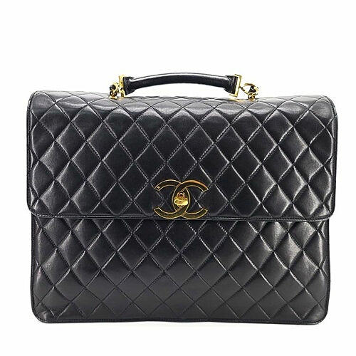 샤넬 빈티지 클래식 램스킨 브리프 서류가방 토드백 6012301