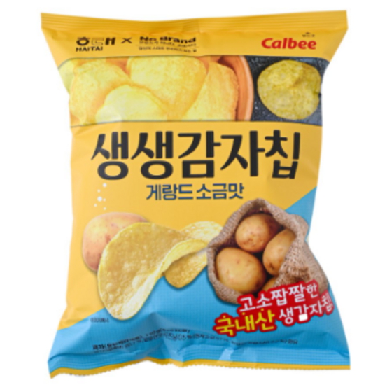 해태제과 노브랜드 생생감자칩 게랑드소금맛 110g (5개)_이미지