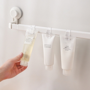 구디푸디 투명 고리형 집게 후크 튜브 클립 4P_이미지