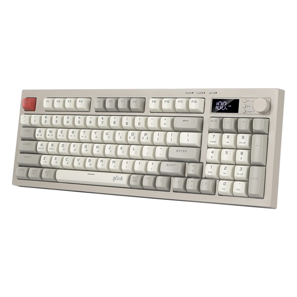 지클릭커 OFFICEPRO WK50 사일런스 M RGB 무소음 방수 무선 블루투스 94 (Retro Cappuccino)_이미지