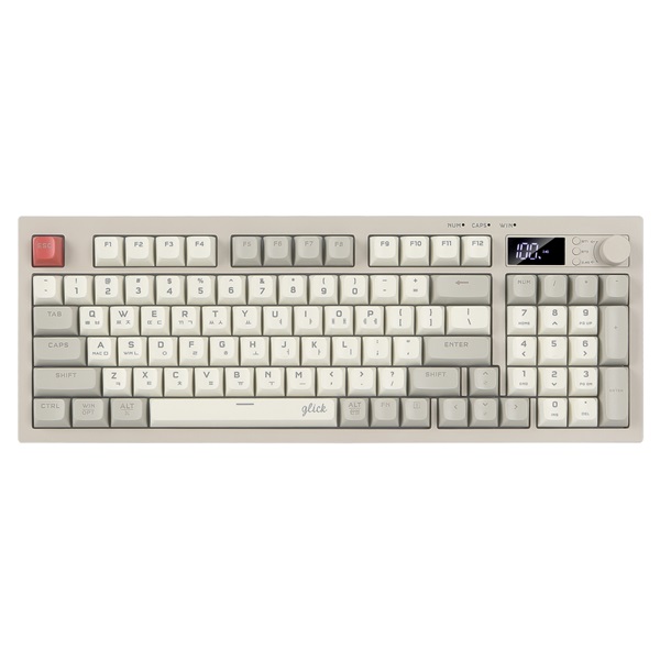 지클릭커 OFFICEPRO WK50 사일런스 M RGB 무소음 방수 무선 블루투스 94 (Retro Cappuccino)