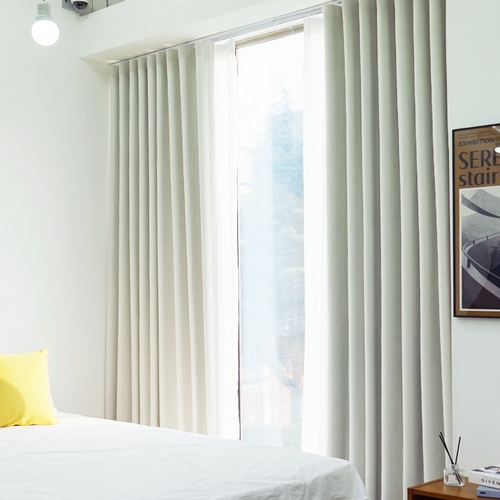 휴인홈 닉스 형상 가공 아일렛형 100% 암막커튼 (2장, 소형, 120x170cm)_이미지