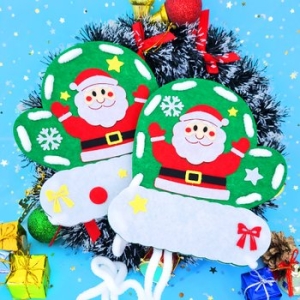 오렌지몰 크리스마스 고급 펠트 손모아 겨울 장갑 만들기 산타 1174274