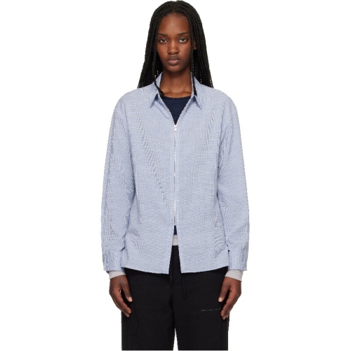 포스트 팩션 블루 집업 셔츠 A2-106BL Blue