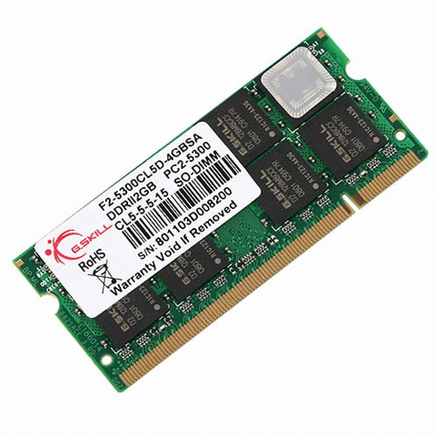 G.SKILL 노트북 DDR2-667 CL-5 SA(SQ) So-Dimm 패키지 디직스 (4GB(2Gx2))_이미지
