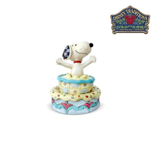 스누피 에네스코짐슈어 E6005944 생일 축하 케이크 피규어 14cm