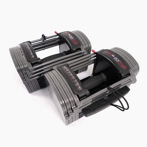 플러그피트니스 파워블럭 무게조절덤벨 스틸 EXP50 (22kg)_이미지
