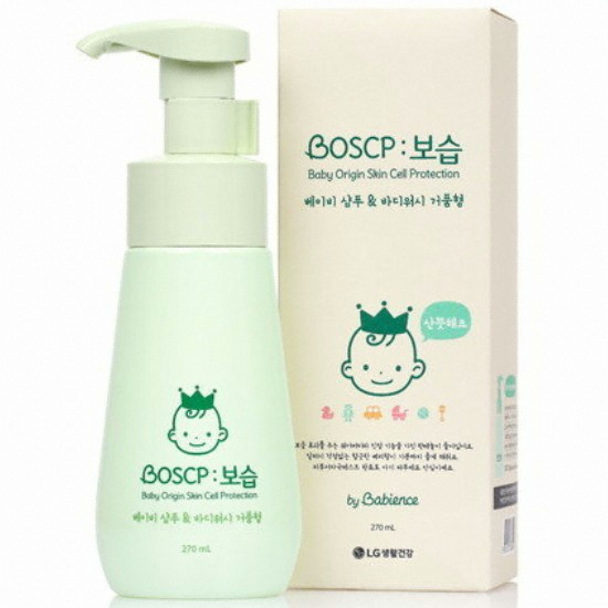 BOSCP:보습 베이비 샴푸&바디워시 거품형 270ml