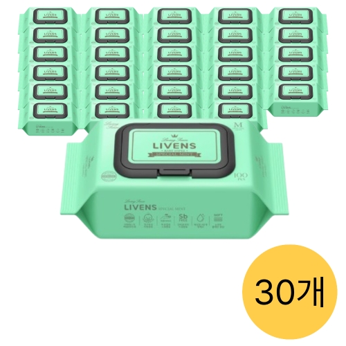 리벤스 스페셜 민트 물티슈 캡형 100매 (30팩)_이미지