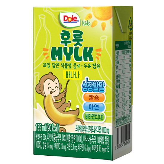 Dole 후룻 MYLK 바나나 135ml (32개)