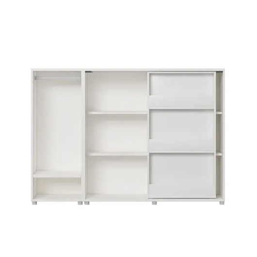 한샘 샘키즈 슬라이딩 수납장 전면책장형 옷장 1600_이미지