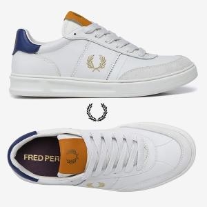 FRED PERRY 깔끔하고 고급스러운 스니커즈 SFPU2111289-254 B400 레더 스웨이드 254