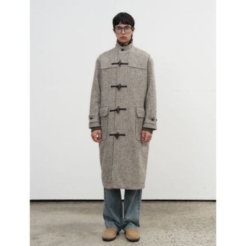 제너럴아이디어 GENERAL IDEA MAN 헤링본 하이넥 더플 코트 BEIGE / SBE3M10012 SBE3M10012BE_이미지