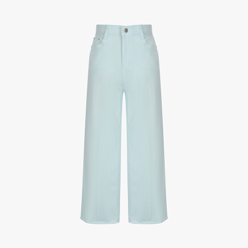 에스쏠레지아 여성 안 밴딩 커팅 청바지 SOO6YDP030 55 민트_이미지