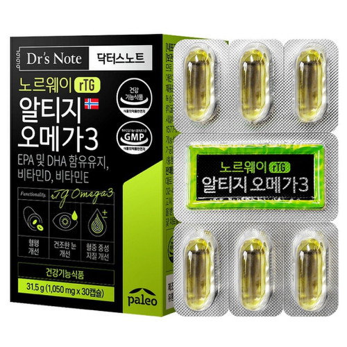 팔레오 닥터스노트 노르웨이 rTG 알티지 오메가3 30캡슐 (12개)_이미지