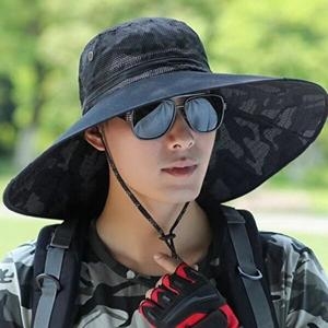 포맨 자외선차단 챙넓은 넓은창 밀리터리 정글 모자 WFIAV5P_이미지