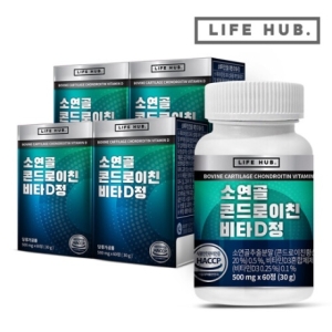 에프앤디 라이프허브 소연골 콘드로이친 비타D정 500mg 60정 (4개)_이미지