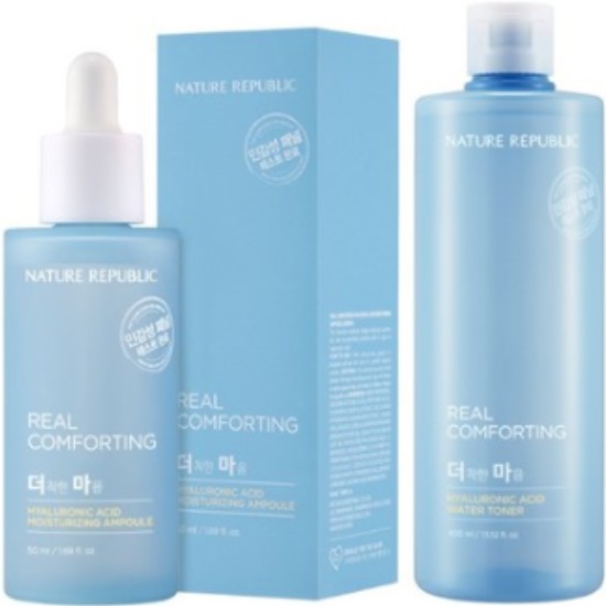 네이처리퍼블릭 더 착한 마음 히알루론산 워터 토너+앰플 2종 세트