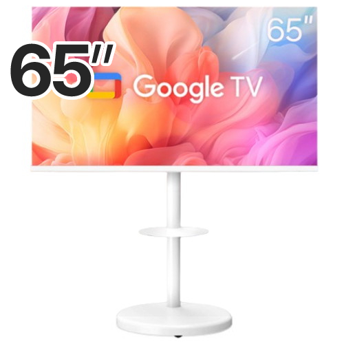 삼탠바이미 65UHD QLED 화이트 스마트 AI 구글3.0 이동형 패키지
