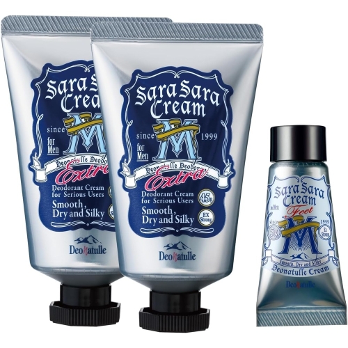  데오나츄레 남성용 데오드란트 크림 사라사라 엑스트라 45g [4개]