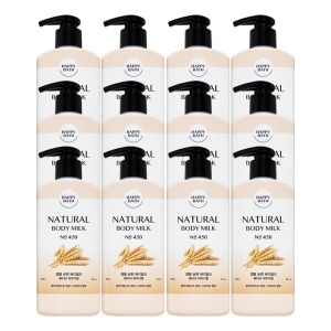 해피바스 정말 순한 바디밀크 400ml (12개)_이미지