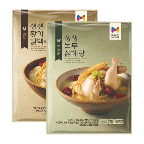 목우촌 생생 녹두 삼계탕 1kg x 3개+황기 닭백숙 1kg x 3개 (1개)_이미지