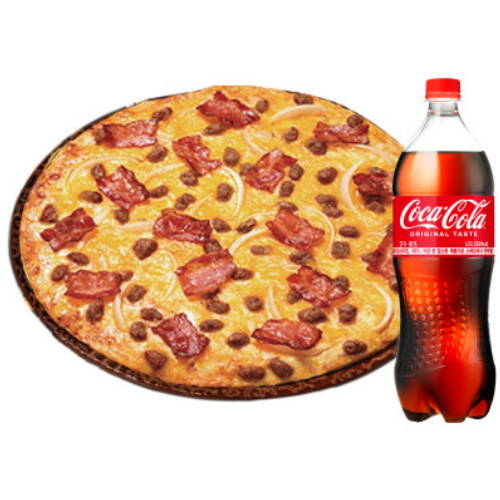  도미노피자 베이컨체다치즈(씬) [라지+콜라1.25L]