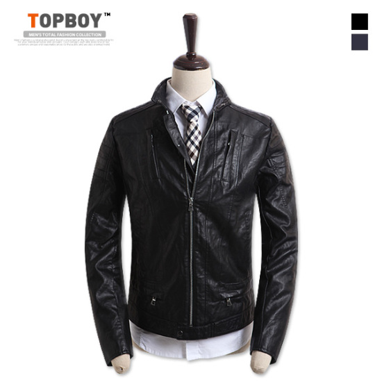 탑보이 삼선 포인트 라이더 자켓 K2091