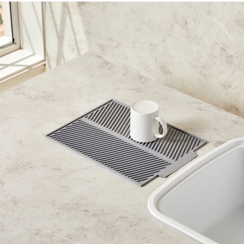 실리콘 물빠짐형 드라잉매트 그레이