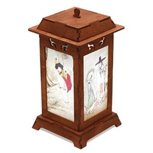 DIY 나무 모형 조립 키트 LED 전통 사각등 TM-512