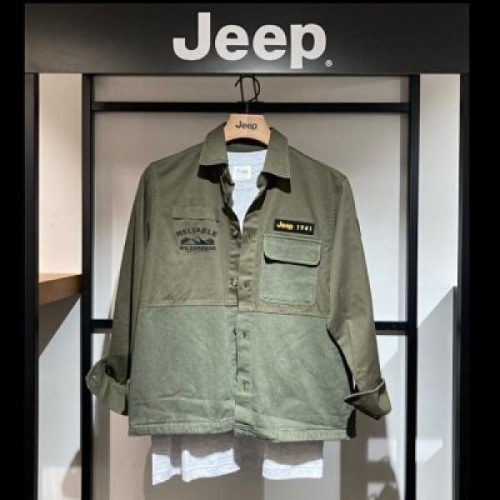 JEEP 트윌 배색 아우터형 야상 셔츠 자켓 JM3SHU211SG_이미지