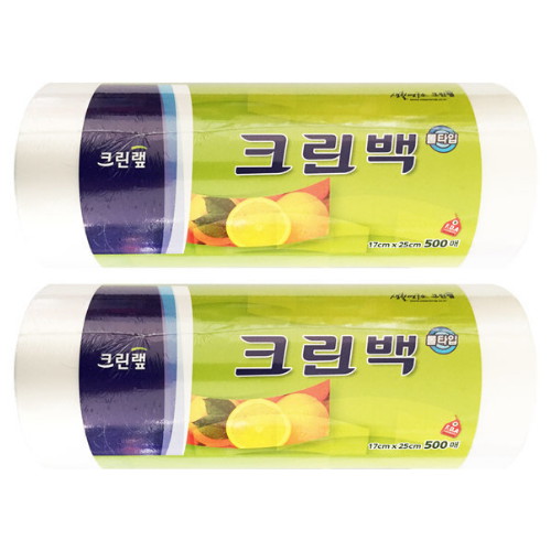 크린랲 크린백 롤타입 17x25cm 500매 (2개(1,000매))