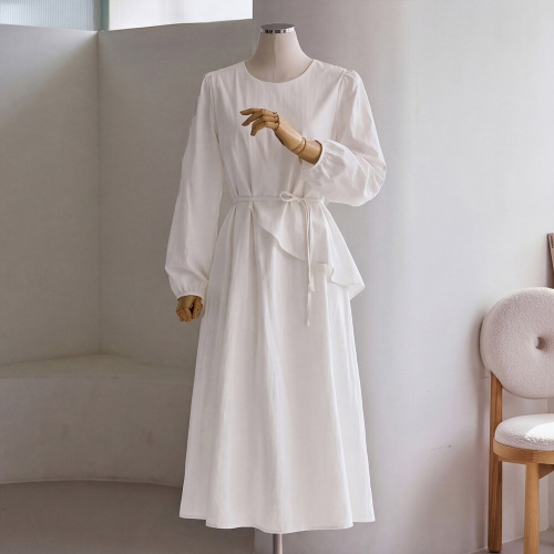 커스텀에이블 로맨틱 프릴 스트랩 롱 원피스_T2604OP010A_이미지