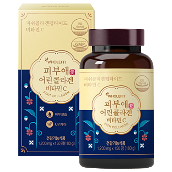 홀푸드 홀핏 피부애 어린콜라겐 비타민C 150정 (1개)