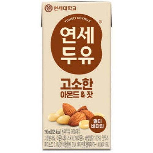연세우유 연세두유 고소한 아몬드&잣 190ml (32개)_이미지