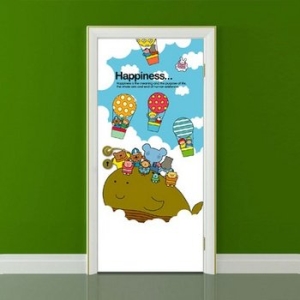 뭉키데코 고래와 함께 구름속을 날아요 [95 x 210cm]
