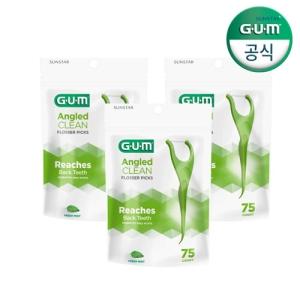 GUM 치과 Y자형 스마트 일회용 치실 898 75p (3개)