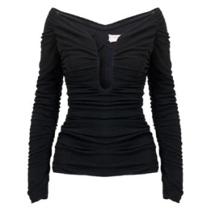 캐롤리나헤레라 U넥 주름 탑 F2415N201JRS T