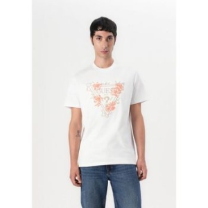 게스 추측 플라워 삼각형 티 프린트 티셔츠 순백색 7182656_이미지